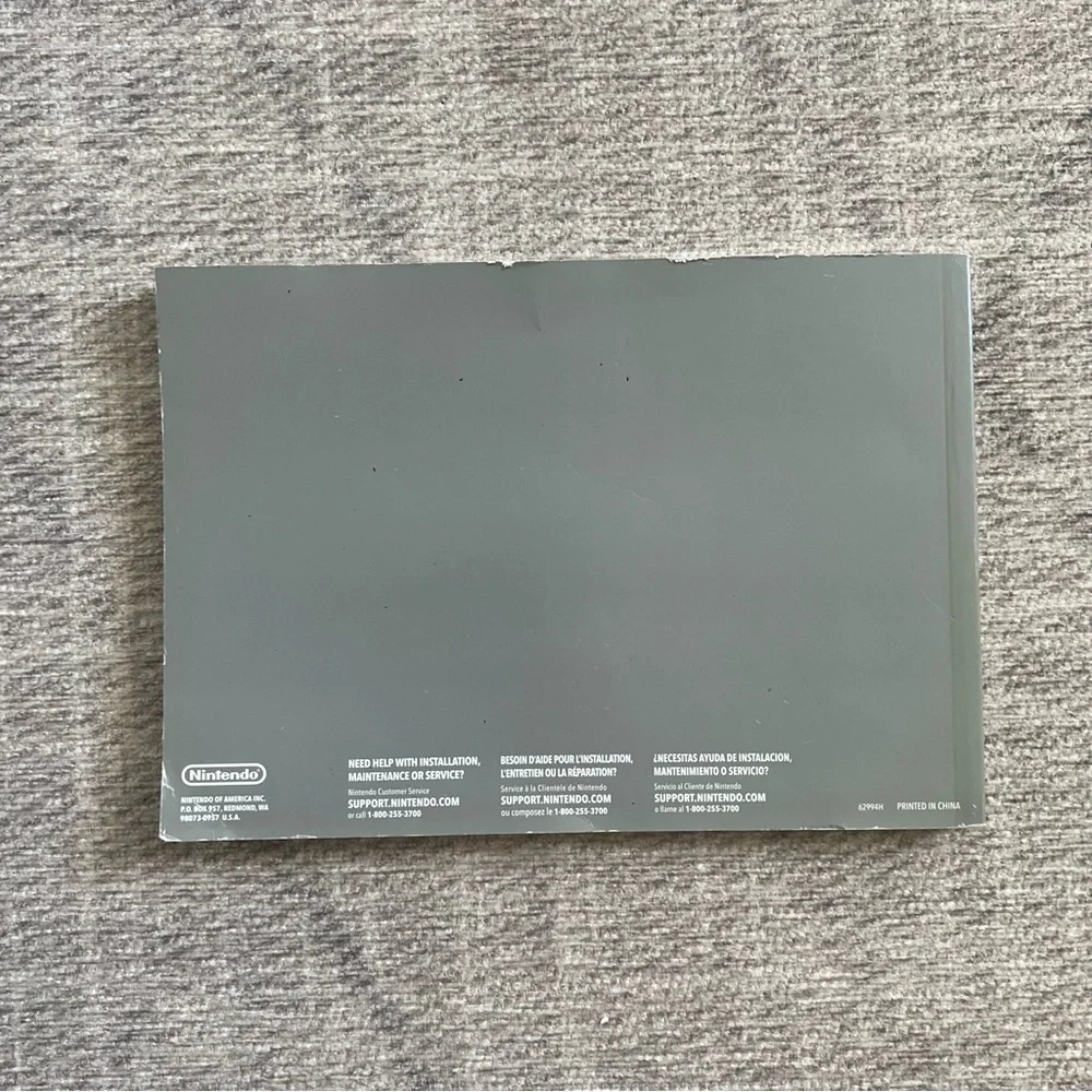 Nintendo Wii Video Game Operations Manual Book ONLY
